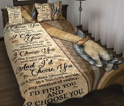 Quilt Bedding Set, I'd Find You And I'd Choose You Black Couple Husband & Wife Quilt Blanket With Pillowcases, Duvet Cover Set