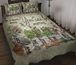 Gardening Quilt Bedding Set, Gardening Gardener Plant Flower Be Kind Wood Quilt Blanket With Pillowcases, Duvet Cover Set