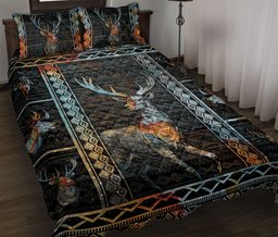 Hunting Quilt Bedding Set, Patchworkflage Deer Buck Hunting Hunter Quilt Blanket With Pillowcases, Duvet Cover Set