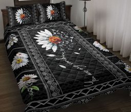 Nurse Quilt Bedding Set, Patchwork Nurse White Daisy Black And White Rn Cna Quilt Blanket With Pillowcases, Duvet Cover Set