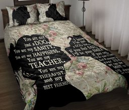 Bulldog Quilt Bedding Set, You Are Not Just A Dog You Are My Sanity Bulldog Quilt Blanket With Pillowcases, Duvet Cover Set