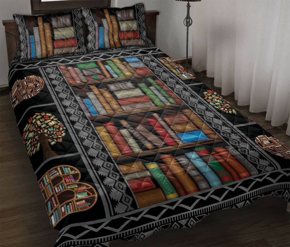 Book Quilt Bedding Set, Love Book Bookworm Book Nerd Quilt Blanket With Pillowcases, Duvet Cover Set