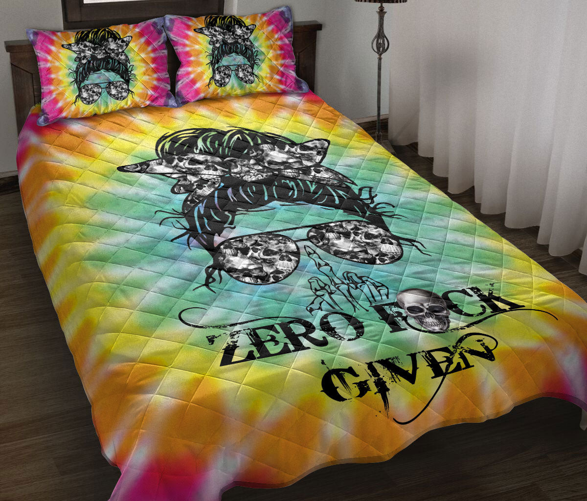 Skull Quilt Bedding Set, Skull Zero Given Quilt Blanket With Pillowcases, Duvet Cover Set