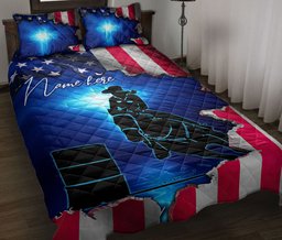 Personalized Barrel racing Quilt Bedding Set, Christian Barrel Horse Racing Girl Racer Quilt Blanket With Pillowcases, Duvet Cover Set