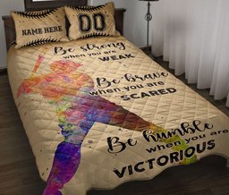 Personalized Baseball Quilt Bedding Set, Watercolor Batter Baseball Boy Men Player Quilt Blanket With Pillowcases, Duvet Cover Set