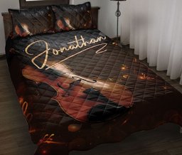 Personalized Quilt Bedding Set, Violin This Is My Favorite Violin Quilt Blanket With Pillowcases, Custom Name Duvet Cover Set