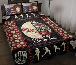 Personalized Baseball Quilt Bedding Set, Patchwork Ball Baseball Player Posing Quilt Blanket With Pillowcases, Custom Name Duvet Cover Set, Sports Gifts