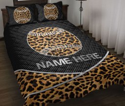 Personalized Softball Quilt Bedding Set, Softball Ball Quilt Blanket With Pillowcases, Custom Name Duvet Cover Set