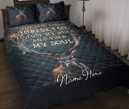 Personalized Hunting Quilt Bedding Set, Deer Buck Intoest I Go Hunting Hunter 3D Printed Quilt Blanket With Pillowcases, Duvet Cover Set