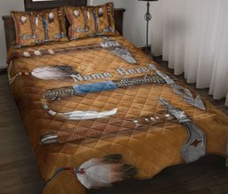 Personalized Native American Quilt Bedding Set, Quilt Blanket With Pillowcases, Custom Name Duvet Cover Set