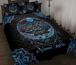 Personalized Matiasma Quilt Bedding Set, Nazar Greek Matiasma Mati Evil Mataki Eye Hologram Quilt Blanket With Pillowcases, Duvet Cover Set