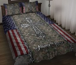 Personalized Christian, Jesus, God, Bible Quilt Bedding Set, God JesusQuilt Blanket With Pillowcases, Custom Name Duvet Cover Set