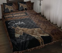 Personalized Donkey Quilt Bedding Set, Love Donkey Farm Farmho Use Farmer Quilt Blanket With Pillowcases, Custom Name Duvet Cover Set
