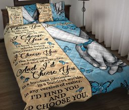 Personalized Diabetes Quilt Bedding Set, Diabetes Awareness I Choose You Couple Quilt Blanket With Pillowcases, Custom Name Duvet Cover Set