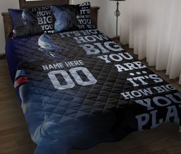 Personalized Football Quilt Bedding Set, American Football It'S How Big You Play Quilt Blanket With Pillowcases, Duvet Cover Set
