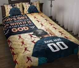 Personalized Baseball Quilt Bedding Set, Baseball Your Talent Is God'S To You Quilt Blanket With Pillowcases, Duvet Cover Set