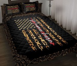Personalized Firefighter Quilt Bedding Set, Firefighter Thin Red Line Mandala Quilt Blanket With Pillowcases, Custom Name Duvet Cover Set