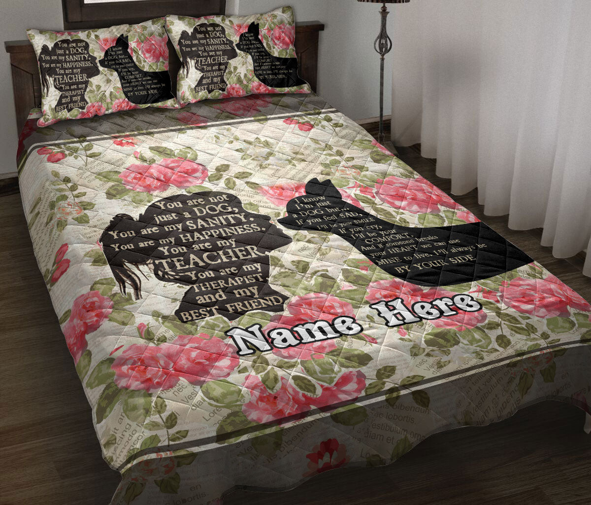 Personalized Chihuahua Quilt Bedding Set, You Are Not Just A Dog Quilt Blanket With Pillowcases, Custom Name Duvet Cover Set