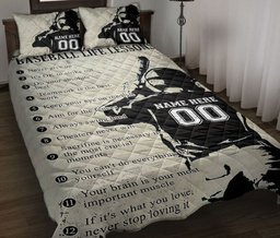 Personalized Baseball Quilt Bedding Set, Baseball Lesson Boy Quilt Blanket With Pillowcases, Custom Name and Number Duvet Cover Set, Sports Gifts