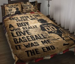 Personalized Baseball Quilt Bedding Set, Baseball Boy Baseball Quilt Blanket With Pillowcases, Custom Name and Number Duvet Cover Set, Sports Gifts