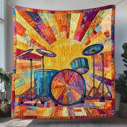 Sunshine Drum Set Quilted Blanket GFTOTP4238