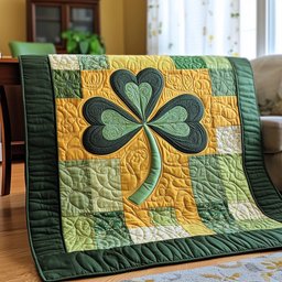 Irish Shamrock Quilted Blanket GFTOTP4288