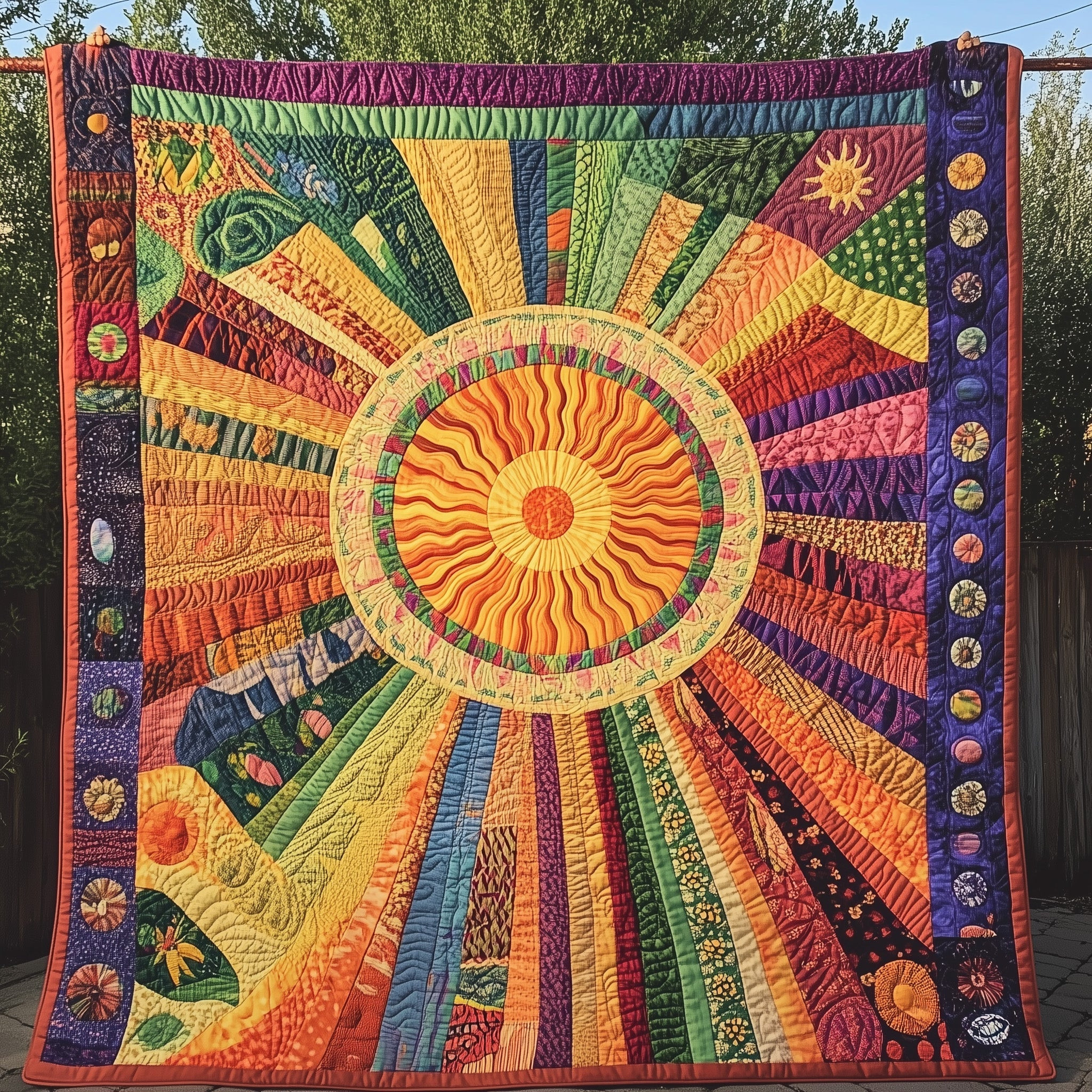 Solar Symphony Quilted Blanket GFTOAB3389