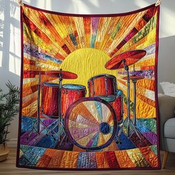 Sunshine Drum Set Quilted Blanket GFTOTP4237