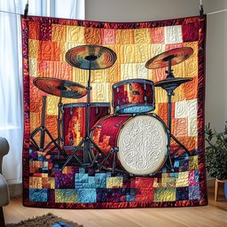 Sunshine Drum Set Quilted Blanket GFTOTP4235