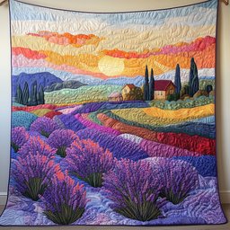 Fields of Purple Dreams Quilted Blanket GFTOAB3424