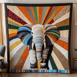 Elephant In Sunshine Quilted Blanket GFTOAB2994
