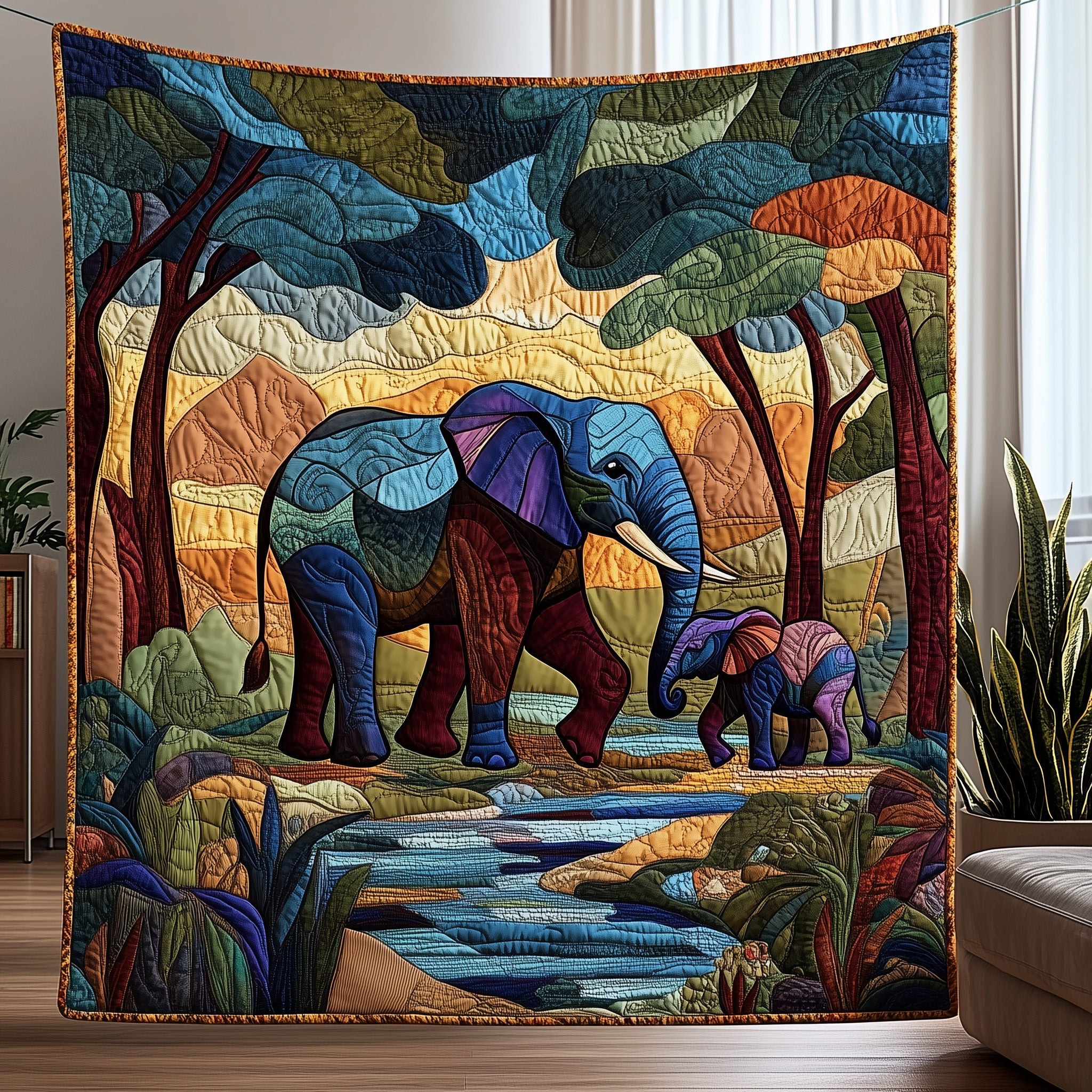 Elephant Quilted Blanket GFTOHD3085