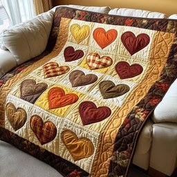 Vintage Heart Quilted Blanket GFTOTP3868