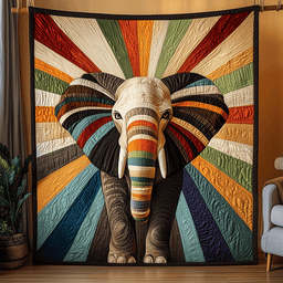 Elephant In Sunshine Quilted Blanket GFTOAB2998