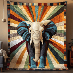 Elephant In Sunshine Quilted Blanket GFTOAB2995