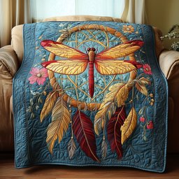 Dragonfly Dreamcatcher Quilted Blanket GFTOTP4101