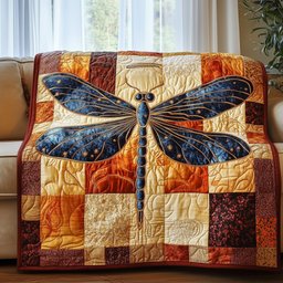 Vibrant Dragonfly Quilted Blanket GFTOTP3780