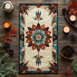 Spirit Feather Path WX0703086CL Quilted Table Runner