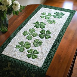 Lucky Clover WX2402160CL Quilted Table Runner