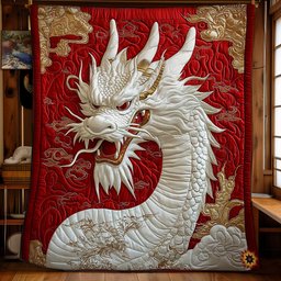Royal White Dragon WY0512011CL Quilt
