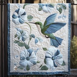 Hummingbird Flower WT1010025CL Quilt