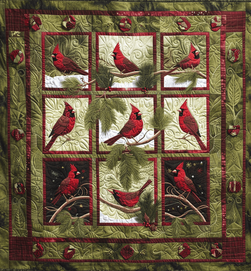 Red Cardinal WJ0406016CL Quilt