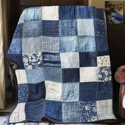Denim Patchwork WU3112004CL Quilt