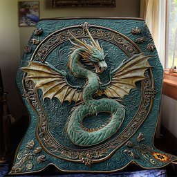 Teal Dragon WY1511015CL Quilt