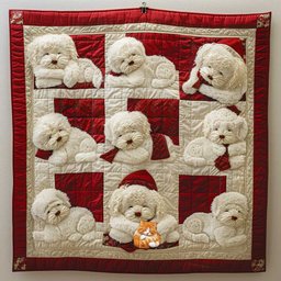 Fluffy Bichon Frise Comfort WN1110036CL Quilt