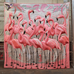 Pink Flamingos XR3010014CL Quilt