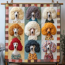 Colorful Poodle WY0911004CL Quilt