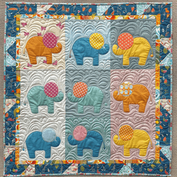 Baby Elephants XR0506010CL Quilt