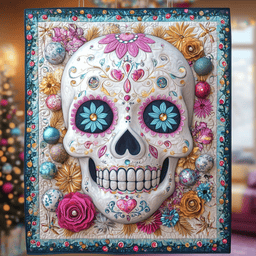 Bauble Skull WY2210006CL Quilt