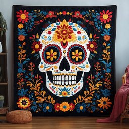 Skull Day Of The Dead WX0811030CL Quilt